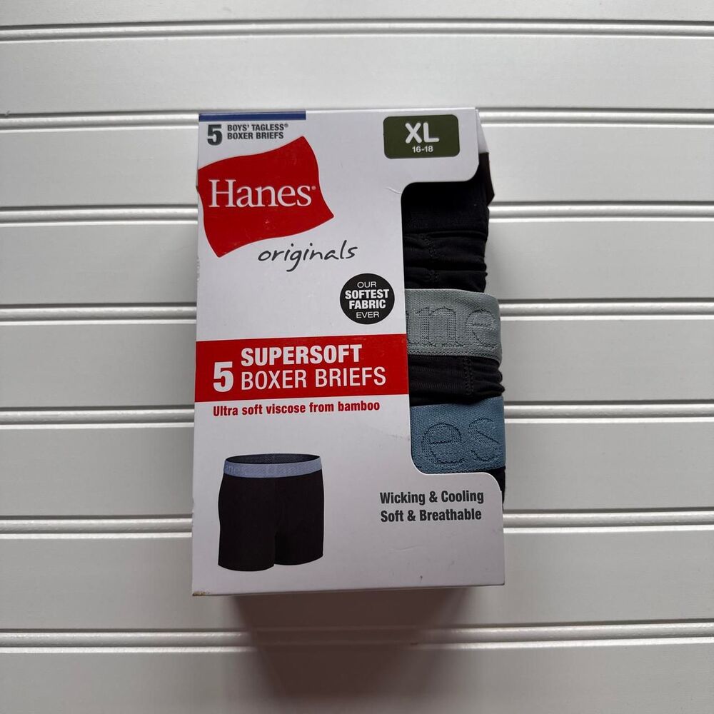 Hanes Boys Tagless Boxer Briefs